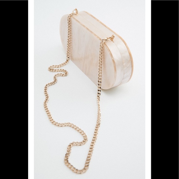 ZARA Minaudiere Oval Shaped Box Bag - Picture 3 of 3